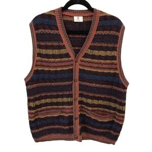 Tumi Size XL button front v-neck alpaca blend vest.